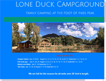 Tablet Screenshot of loneduckcamp.com